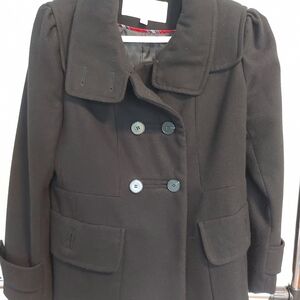 Jessica Simpson Elegant Black Pea Coat